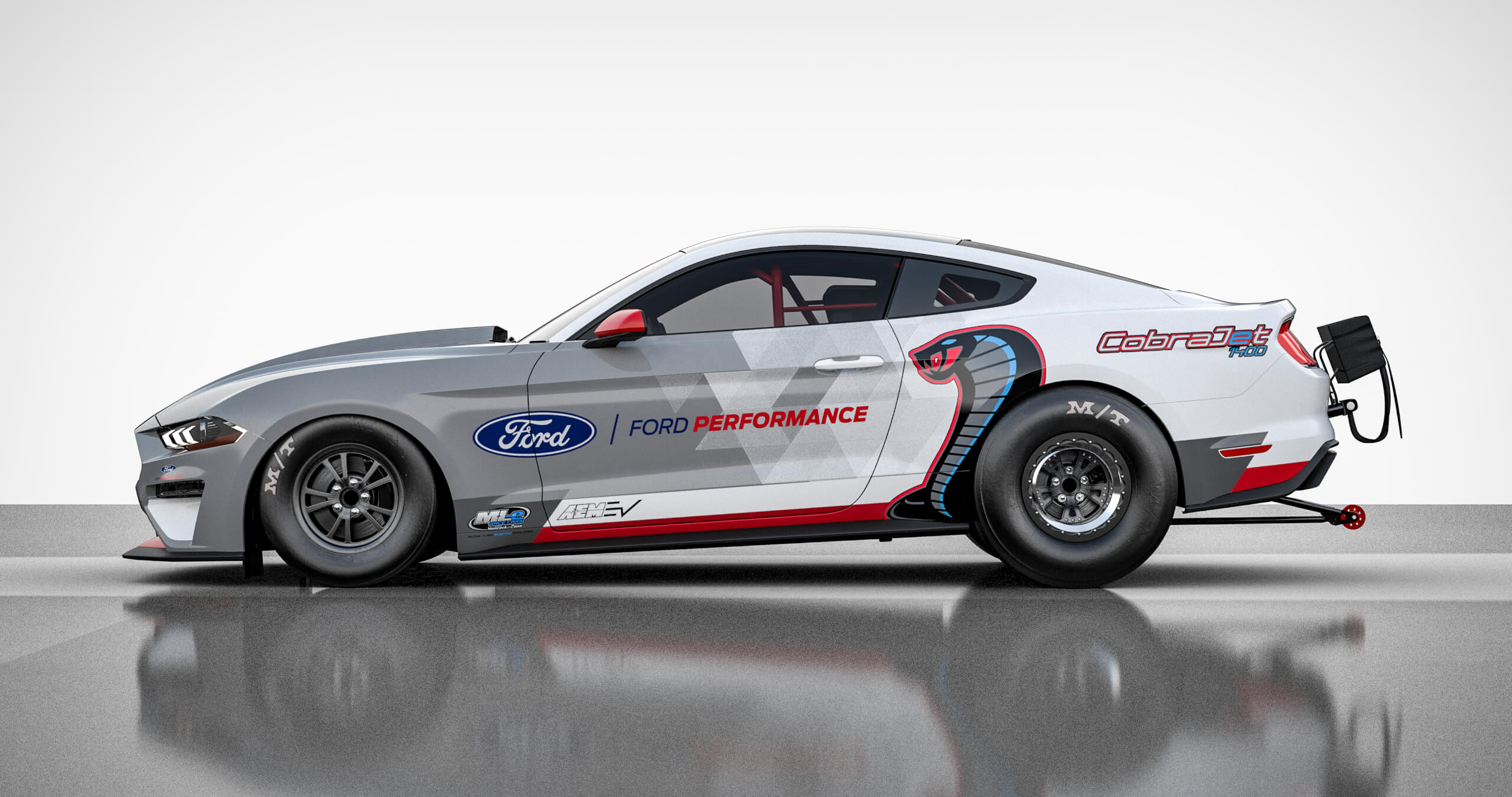 Electric Mustang Cobra Jet 1400 Charges Down The 1/4Mile In 8 Seconds